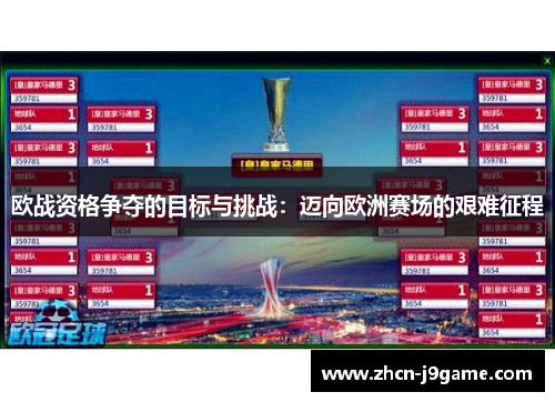 欧战资格争夺的目标与挑战：迈向欧洲赛场的艰难征程